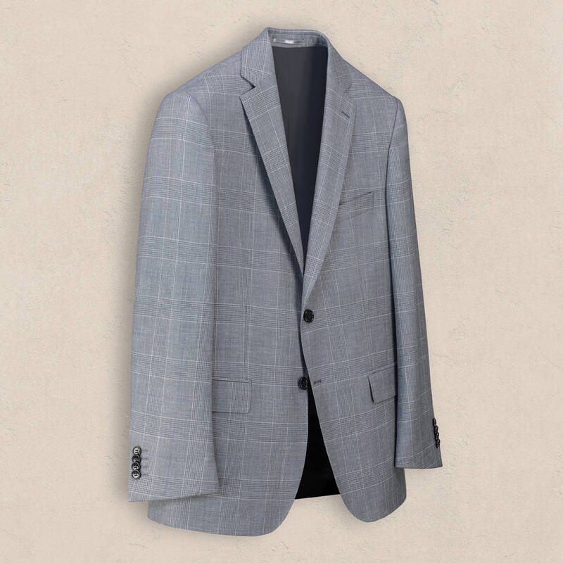 Rexford Regular Fit Kareli Yünlü Gri Ceket - 2