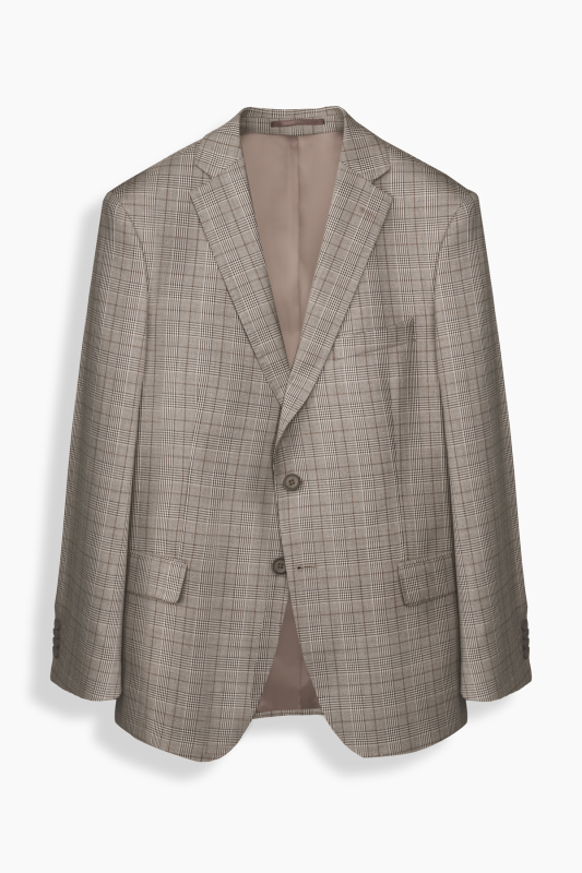 Rexford Kareli Regular Fit Kahverengi Ceket - SARAR