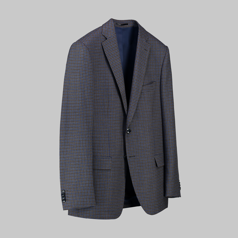 Rexford Regular Fit Desenli Gri Ceket - SARAR (1)