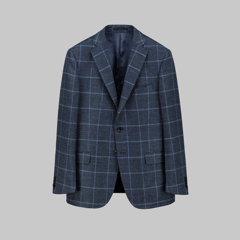 Rexford Regular Fit Kareli Desenli Lacivert Ceket - 2