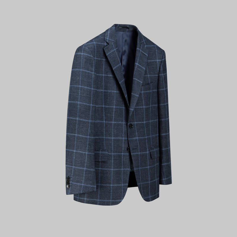 Rexford Regular Fit Kareli Desenli Lacivert Ceket - 3