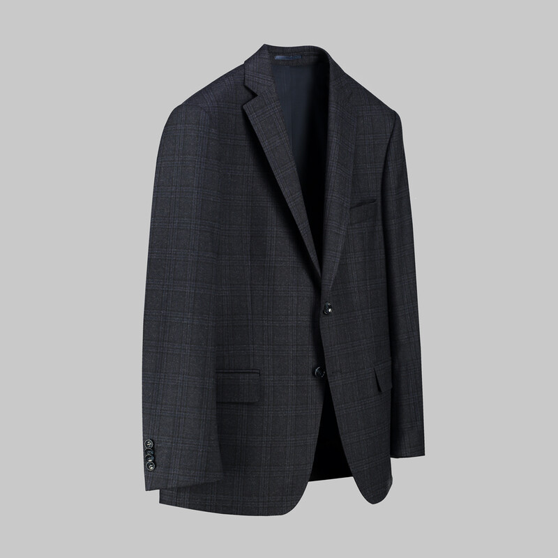 Rexford Regular Fit Koyu Lacivert Kareli Ceket - SARAR