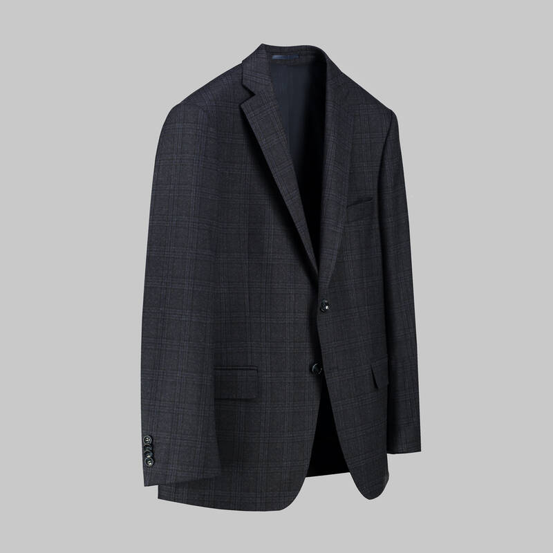 Rexford Regular Fit Koyu Lacivert Kareli Ceket - 2