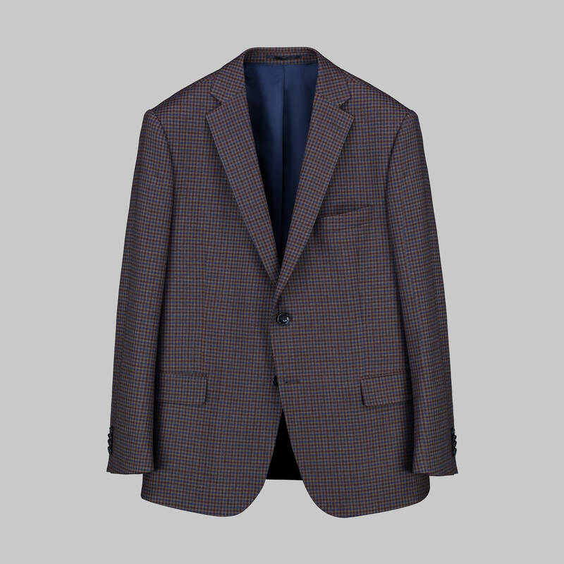 Rexford Regular Fit Desenli Kahverengi Ceket - 1