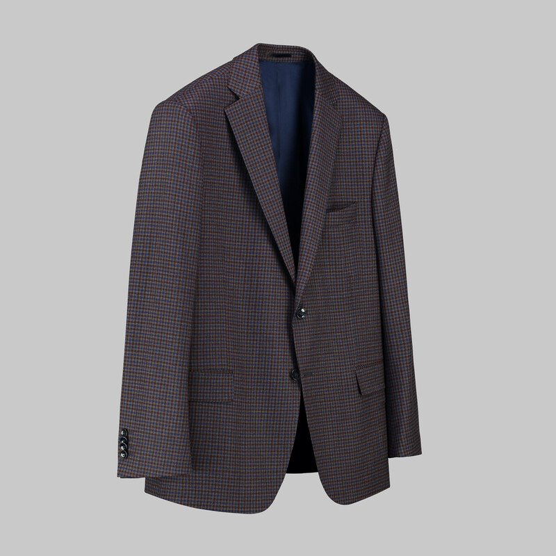 Rexford Regular Fit Desenli Kahverengi Ceket - SARAR (1)