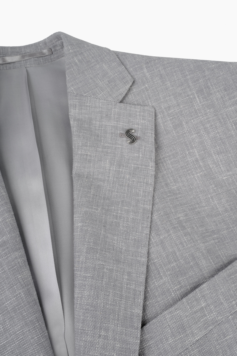Rexford Regular Fit Açık Gri Casual Ceket - 4