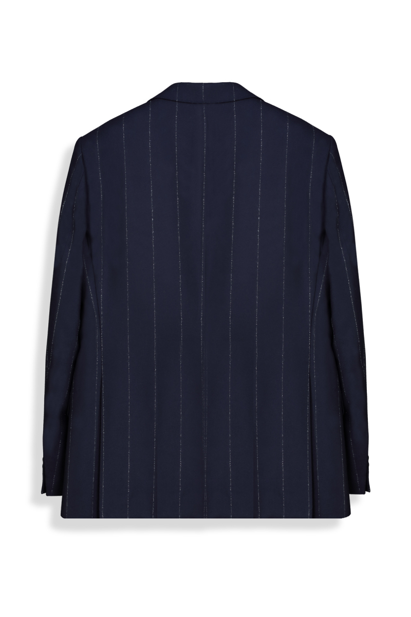 Rexford Regular Fit Çizgili Lacivert Ceket - 3