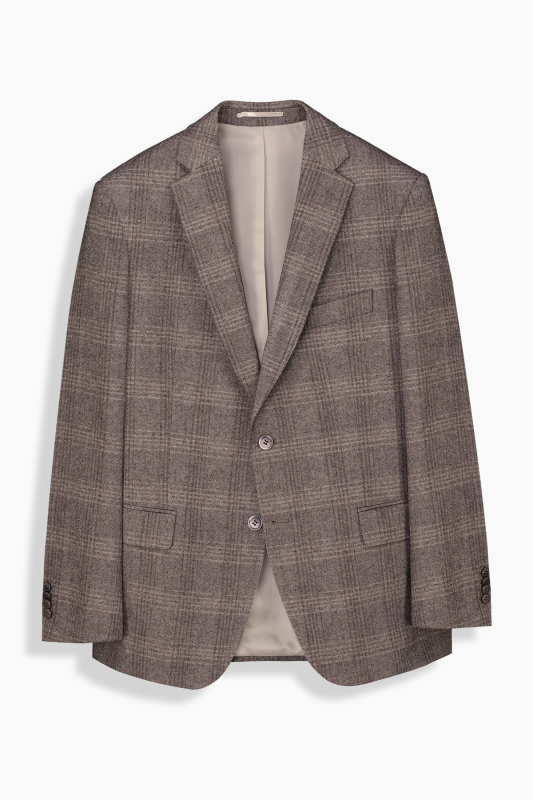 Rexford Regular Fit Ekose Açık Kahverengi Ceket - SARAR