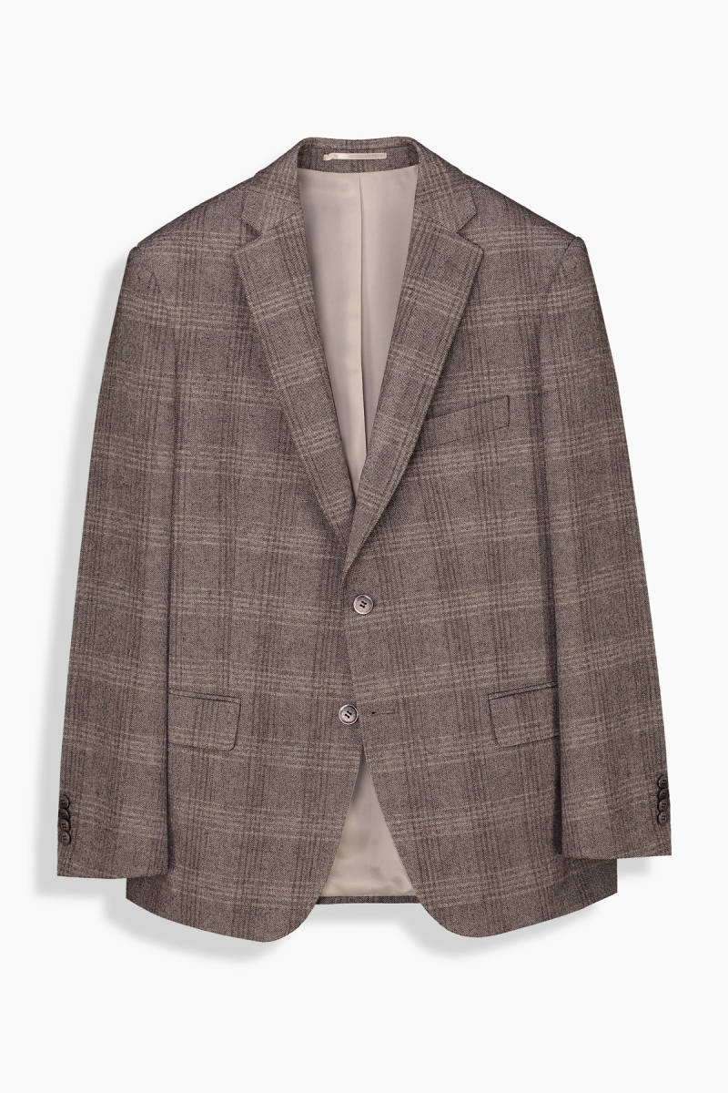 Rexford Regular Fit Ekose Açık Kahverengi Ceket - 1