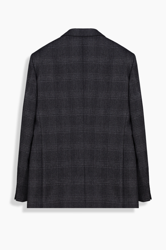 Rexford Regular Fit Ekose Koyu Gri Ceket - SARAR