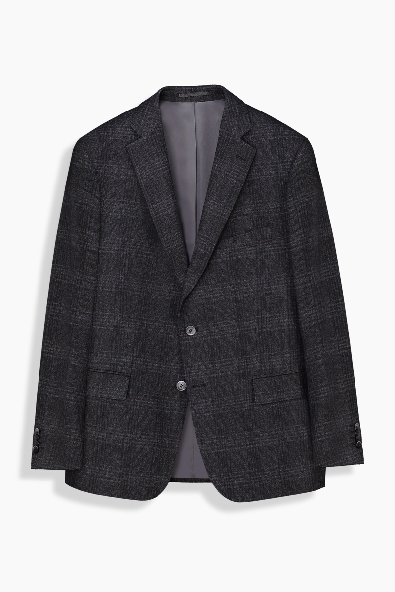 Rexford Regular Fit Ekose Koyu Gri Ceket - 1