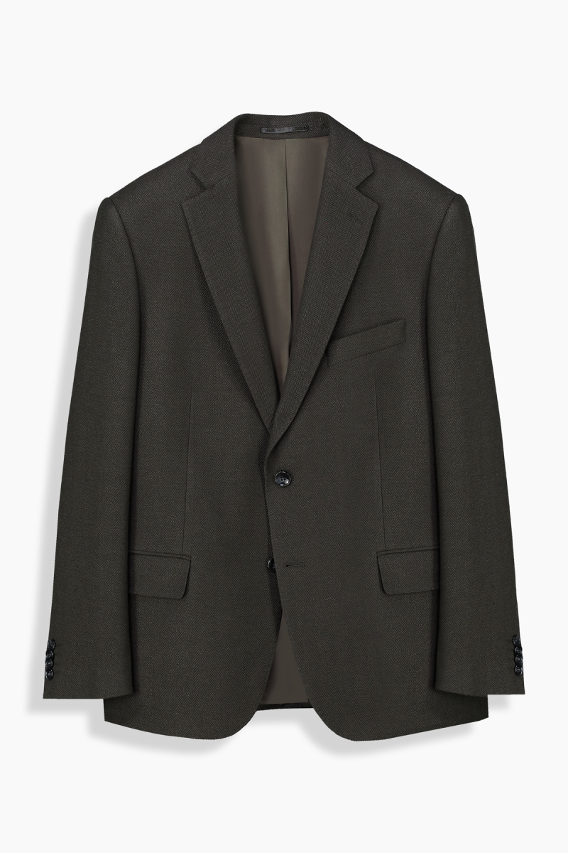 Rexford Regular Fit Desenli Haki Ceket - 1