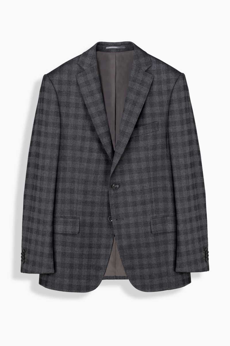 Rexford Regular Fit Kareli Gri Ceket - 2