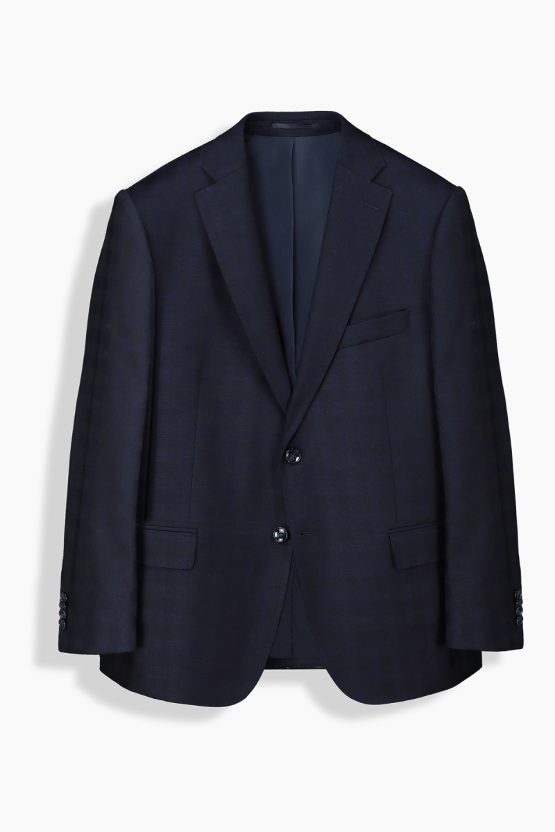 Rexford Regular Fit Kareli Lacivert Ceket - 1