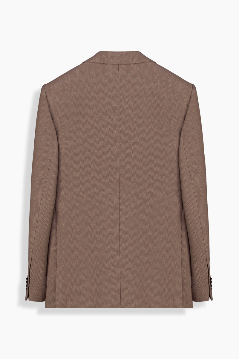 Rexford Regular Fit Desenli Koyu Bej Ceket - 3