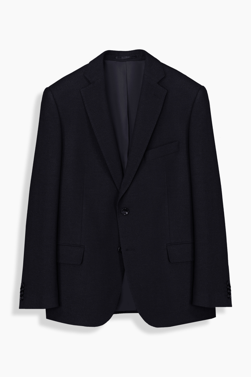 Rexford Regular Fit Desenli Koyu Lacivert Ceket - 1