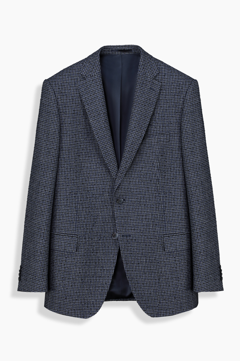 Rexford Desenli Regular Fit Lacivert Ceket - 1