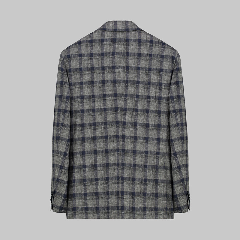 Rexford Regular Fit Kareli Lacivert Ceket - SARAR