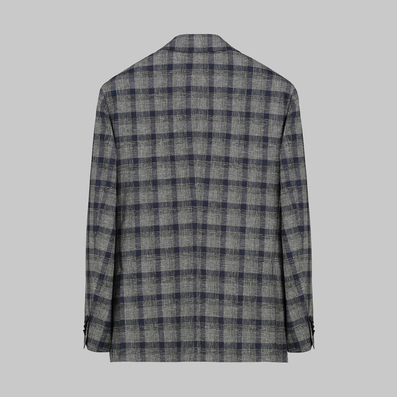 Rexford Regular Fit Kareli Lacivert Ceket - 4