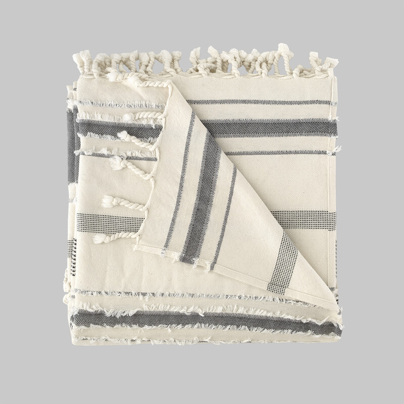 Reyna Yatak Örtüsü Çift Kişilik Siyah - SAREV