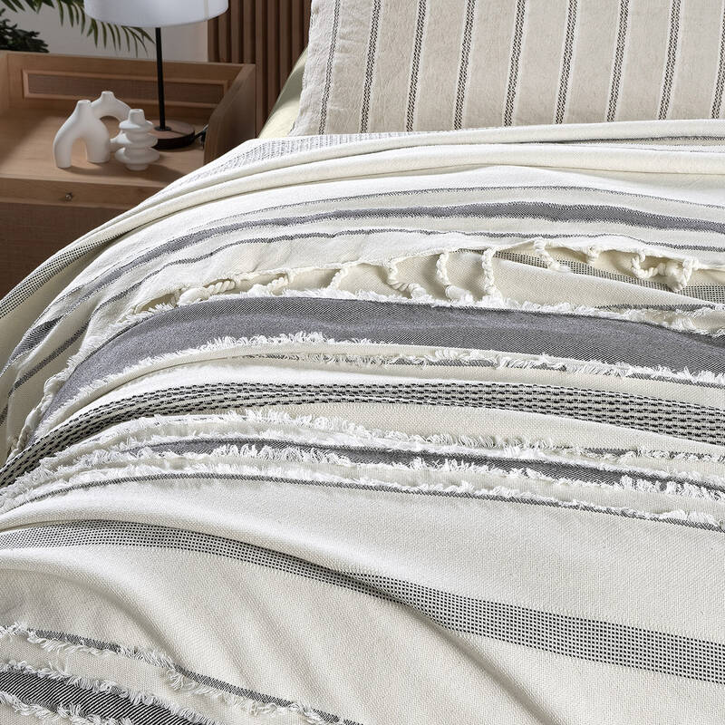 Reyna Yatak Örtüsü Çift Kişilik Siyah - 3