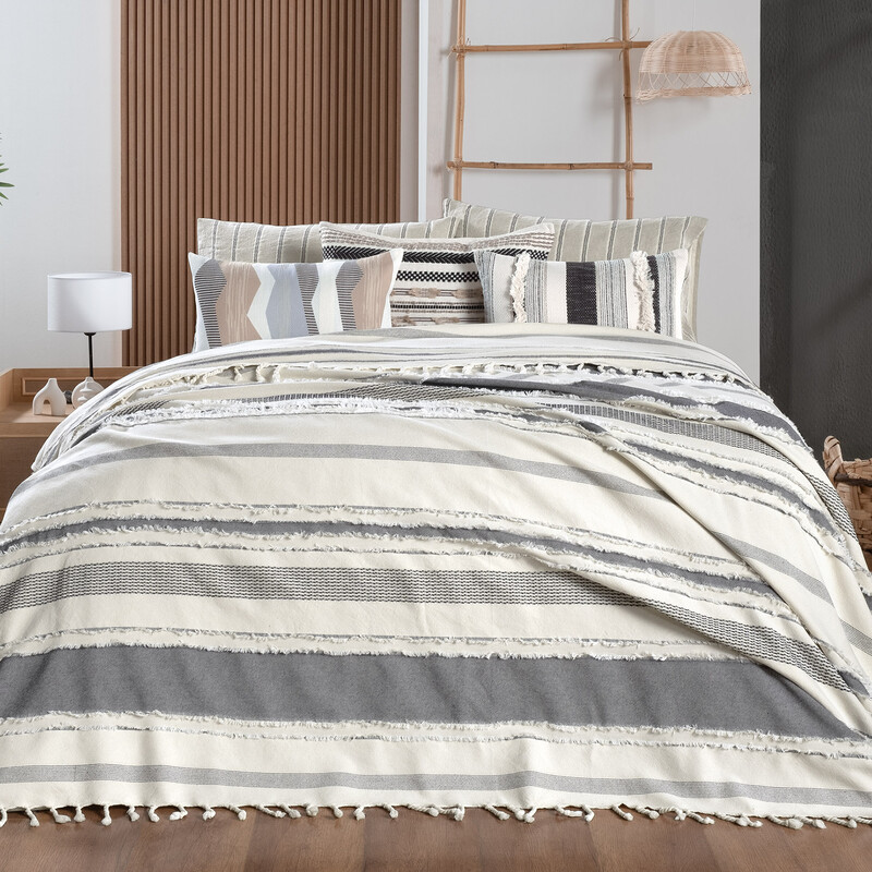 Reyna Yatak Örtüsü Tek Kişilik Siyah - SAREV