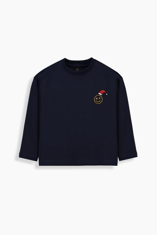 Rezmi Regular Fit Unisex Açık Lacivert Çocuk Sweatshirt - SARAR