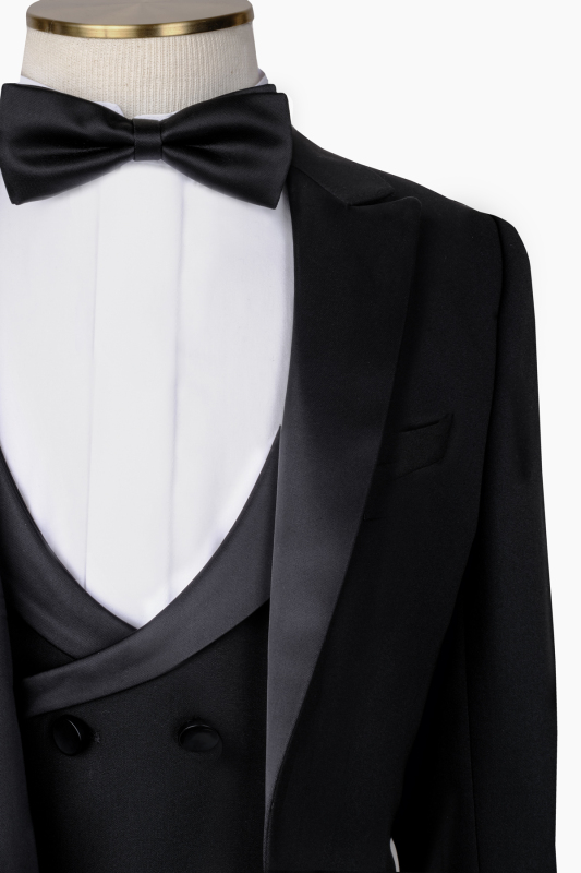 Richie Carlo Hood Papyon Yelek Takım Slim Fit Çocuk Smokin - INTERVIEW