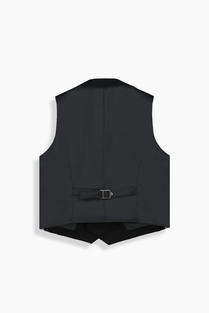 Richie Carlo Hood Ekru Slim Fit Çocuk Smokin Papyon Yelek Takım - 5
