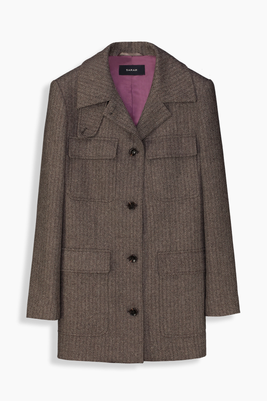 Rione Koyu Kahverengi Ceket - SARAR WOMAN