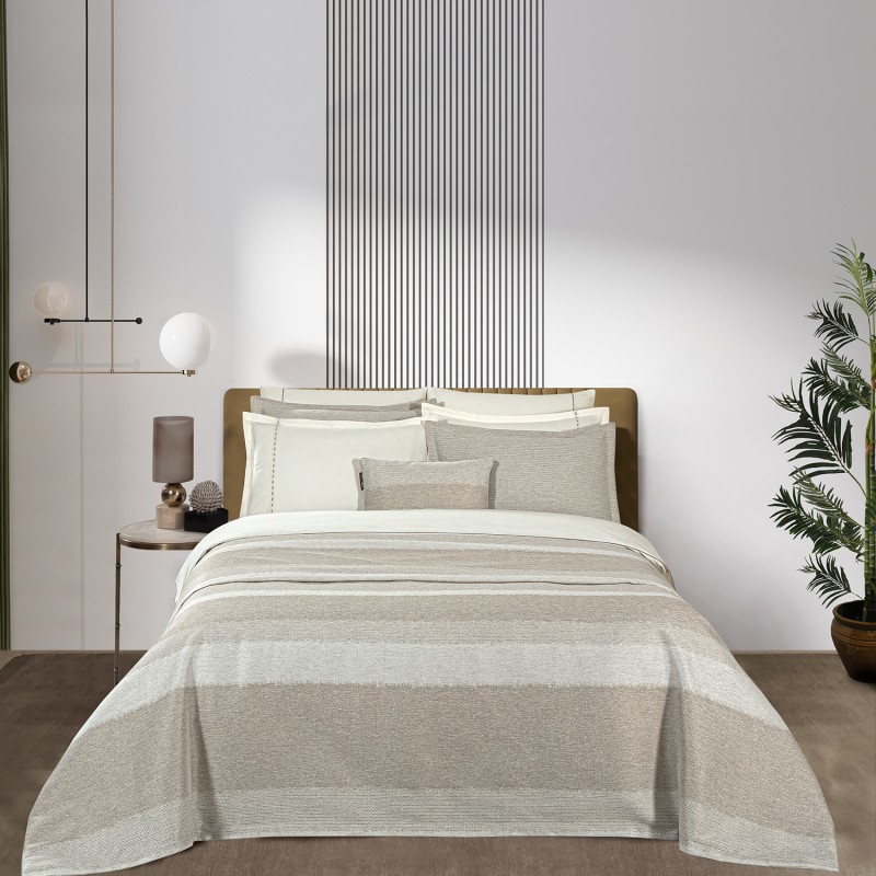 Rizia Yatak Örtüsü ve Nevresim Takımı Bej - SAREV