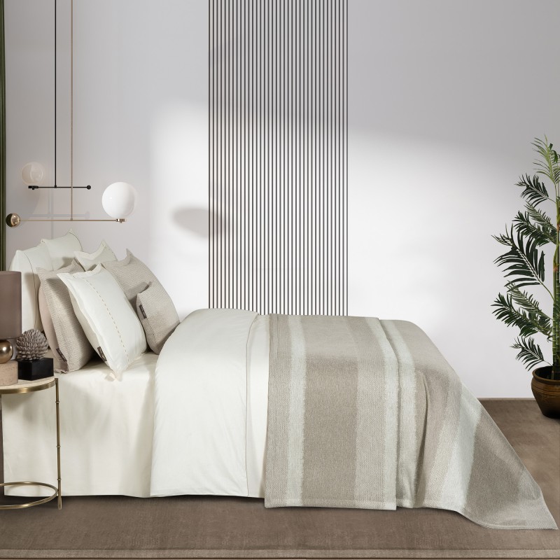 Rizia Yatak Örtüsü ve Nevresim Takımı Bej - SAREV