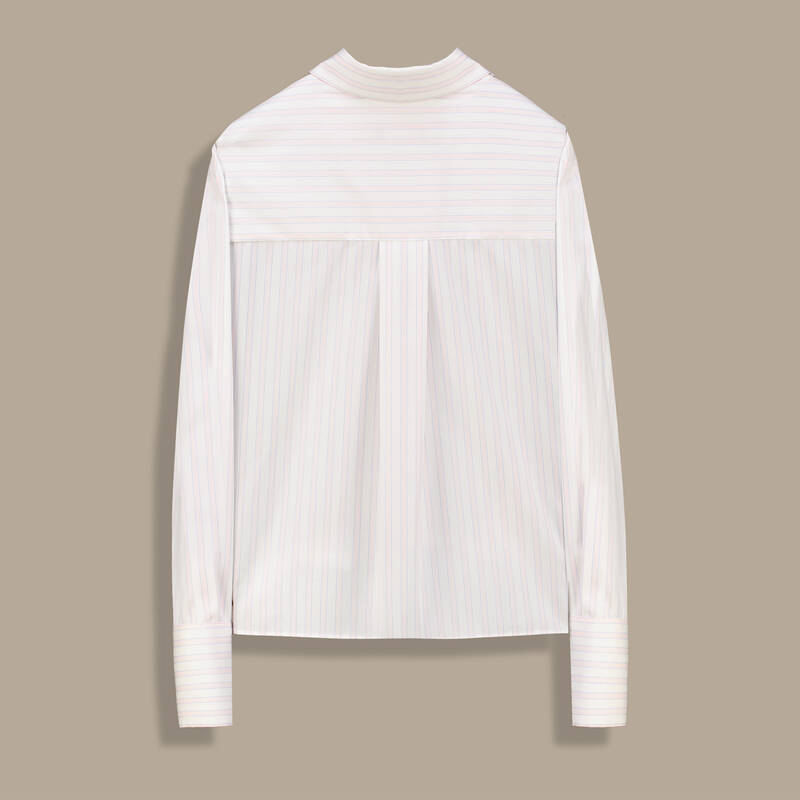 Roanne Uzun Kol Pembe Çizgili Gömlek - 3