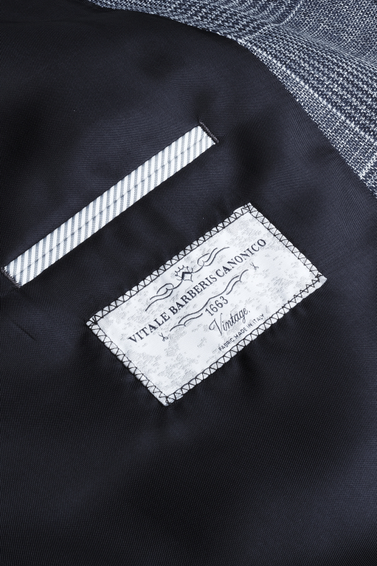 Roberto Regular Fit Kareli Açık Lacivert Ceket - SARTORIA