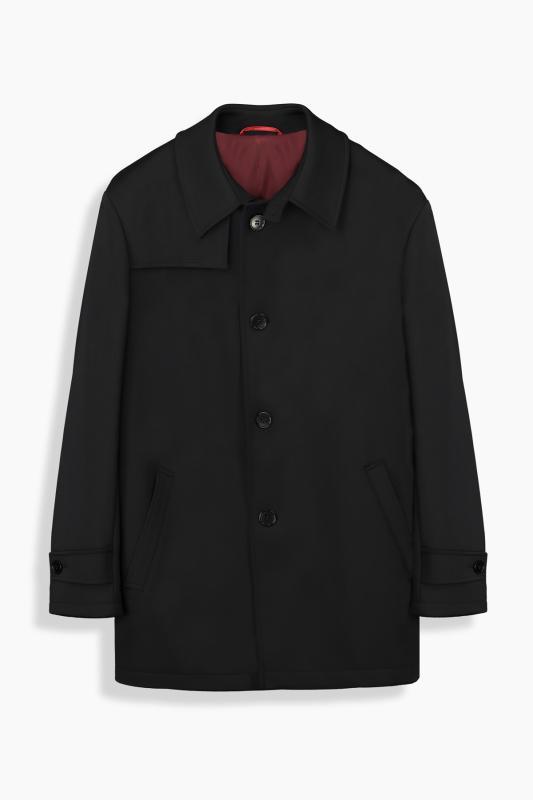 Roermond Siyah Trençkot 