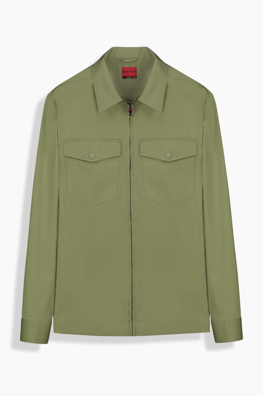 Roger Pamuklu Haki Gömlek 