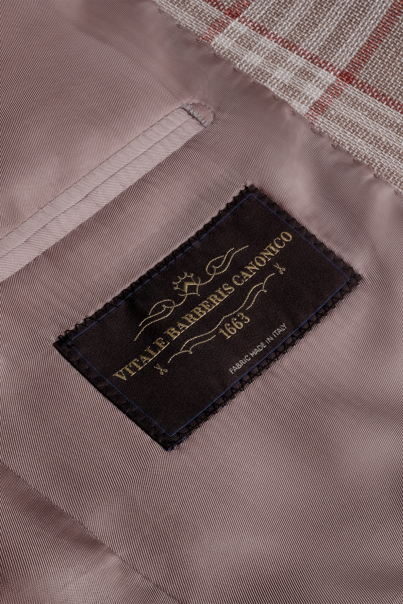 Roma Regular Fit Kareli Açık Kahverengi Ceket - 4