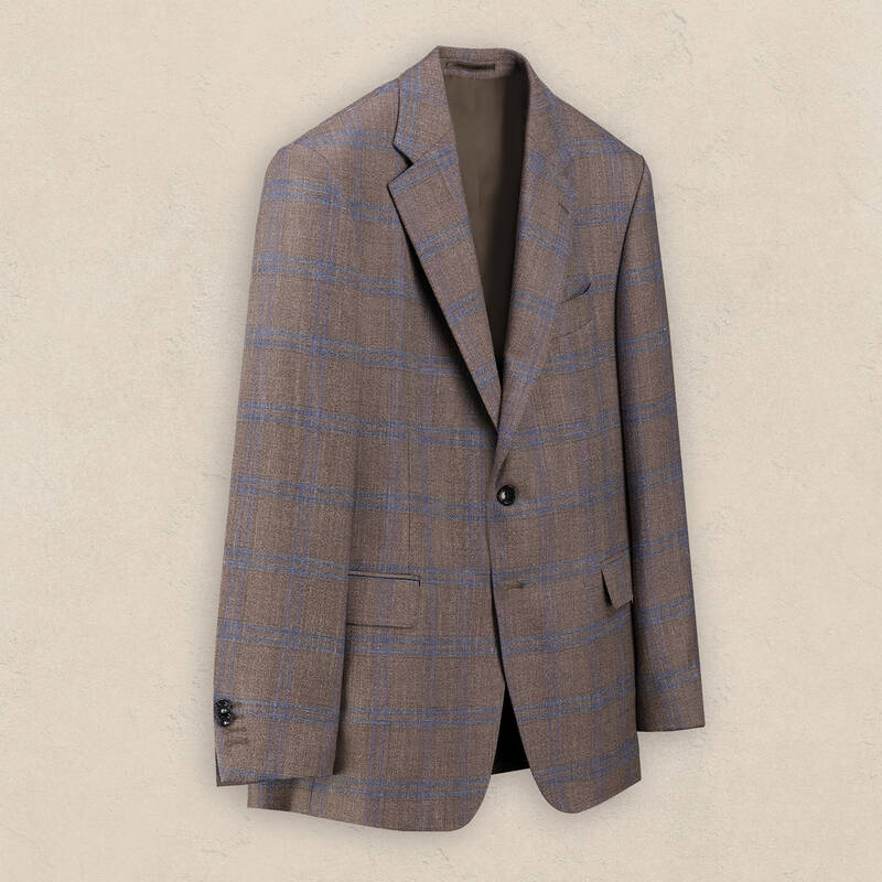 Roma Regular Fit Açık Kahverengi Ekose Ceket - 2