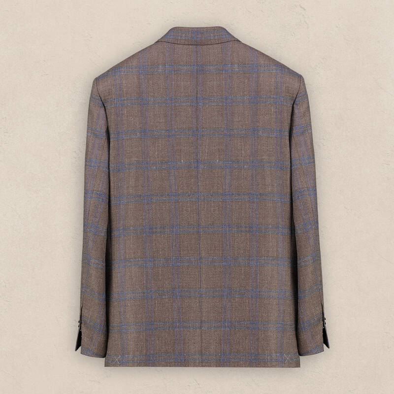 Roma Regular Fit Açık Kahverengi Ekose Ceket - 3