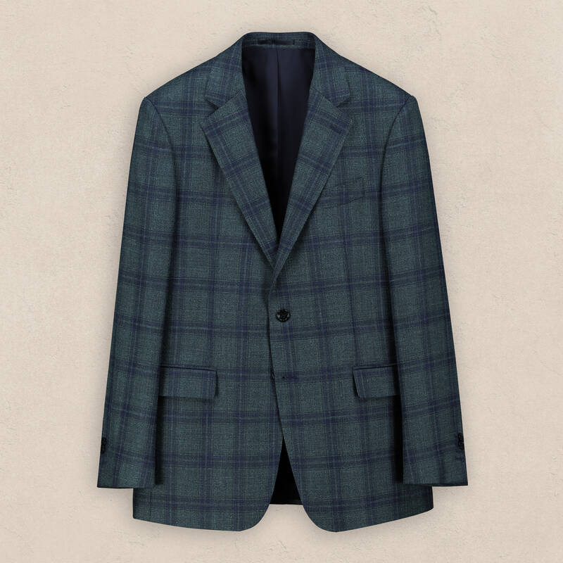 Roma Regular Fit Yeşil Ekose Ceket - 1