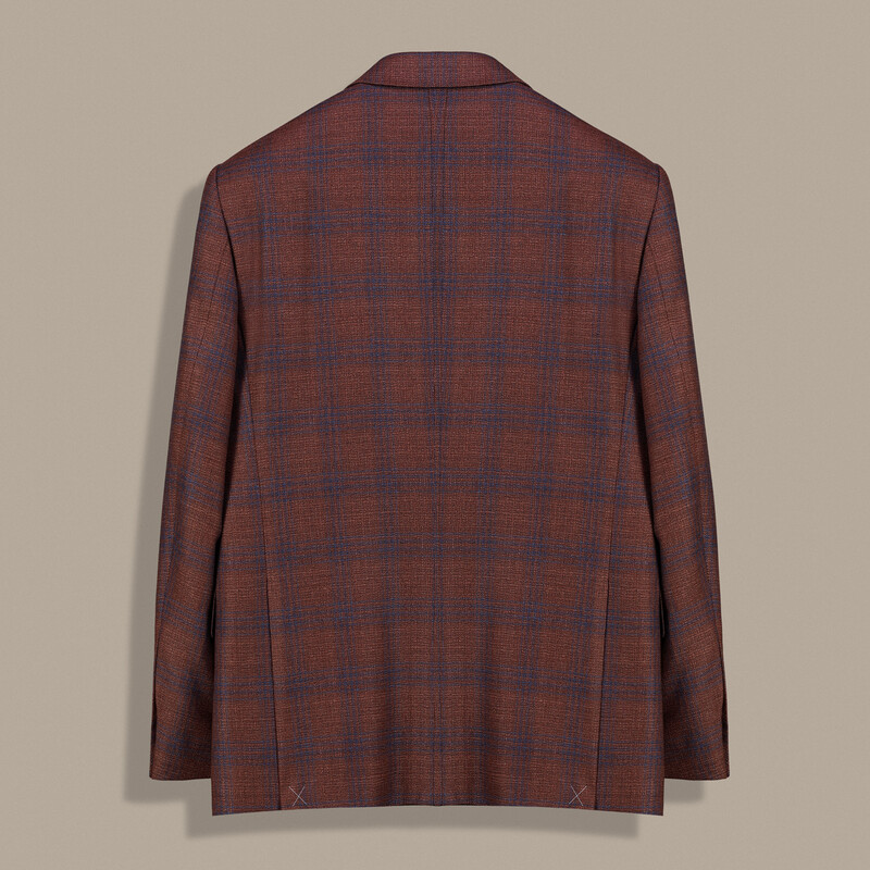 Roma Regular Fit Kareli Kiremit Ceket - SARTORIA (1)