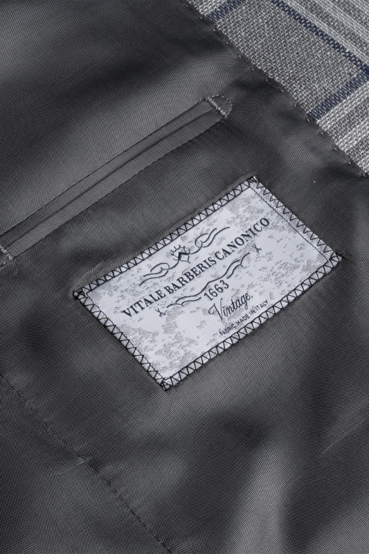 Roma Regular Fit Kareli Gri Ceket - SARTORIA