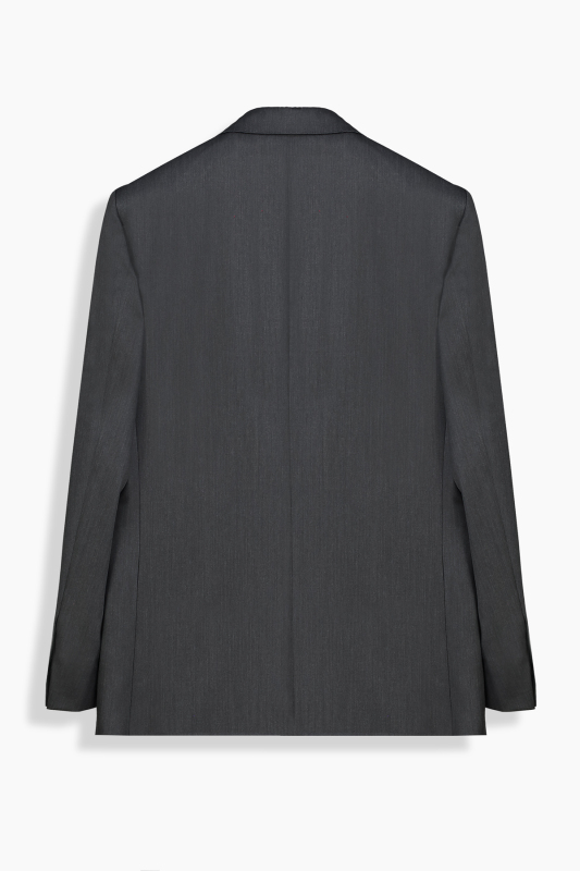 Roma Terni Regular Fit Yün Koyu Gri Takım Elbise - SARTORIA