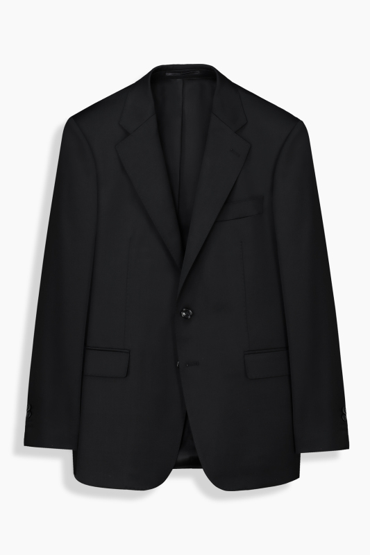 Roma Terni Regular Fit Yün Siyah Takım Elbise - SARTORIA