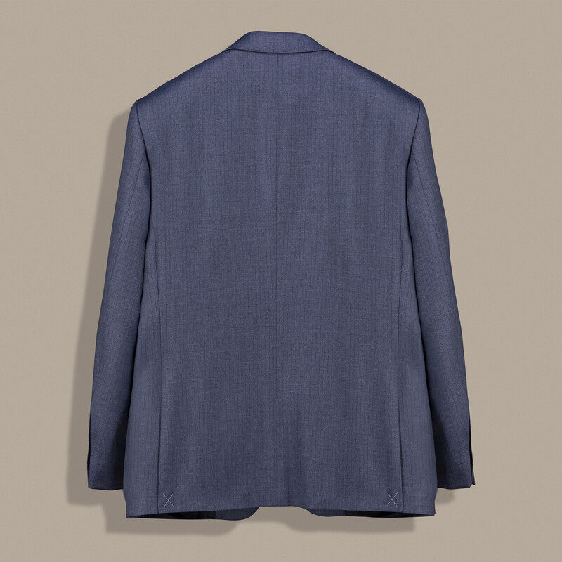 Roma Terni Regular Fit Çizgili Koyu Mavi Takım Elbise - SARTORIA