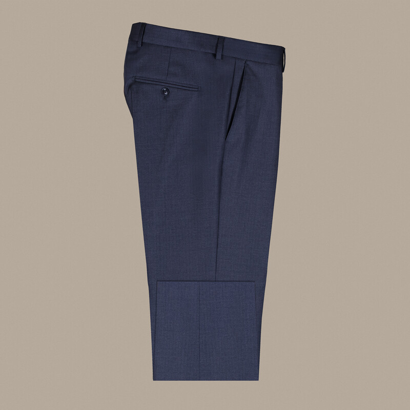 Roma Terni Regular Fit Çizgili Koyu Mavi Takım Elbise - SARTORIA