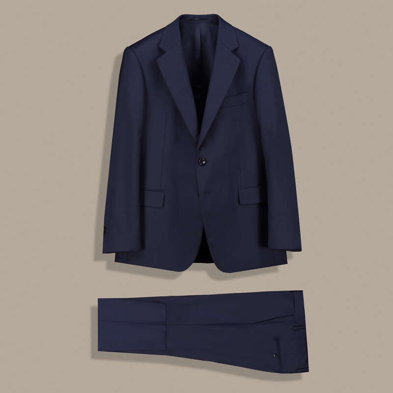 Roma Terni Yün Regular Fit Lacivert Takım Elbise - SARTORIA