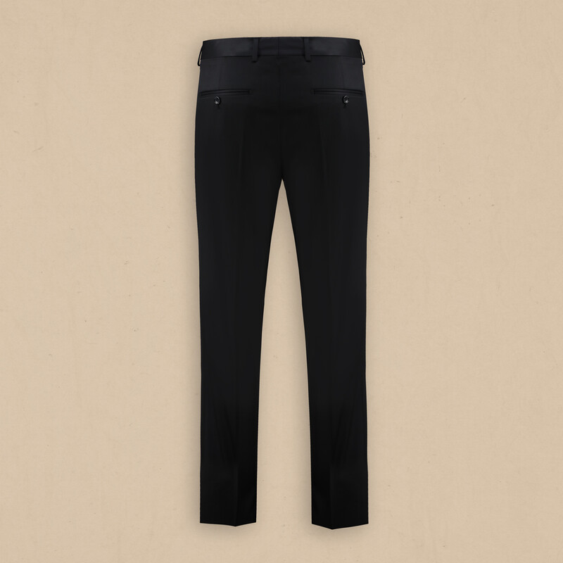 Roma Terni Regular Fit Yün Siyah Takım Elbise - SARTORIA