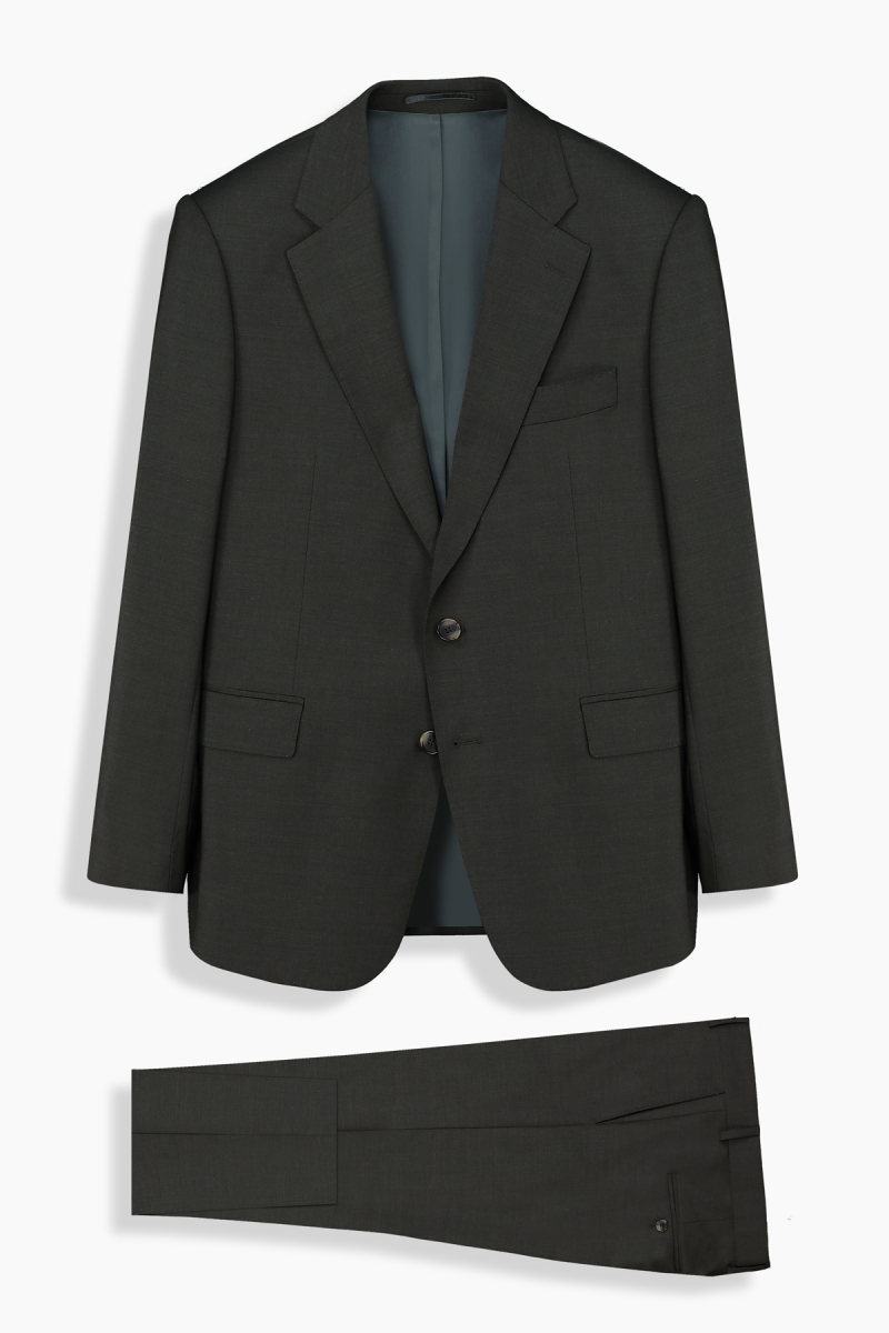 Romans Ternies Regular Fit Koyu Haki Takım Elbise - 1