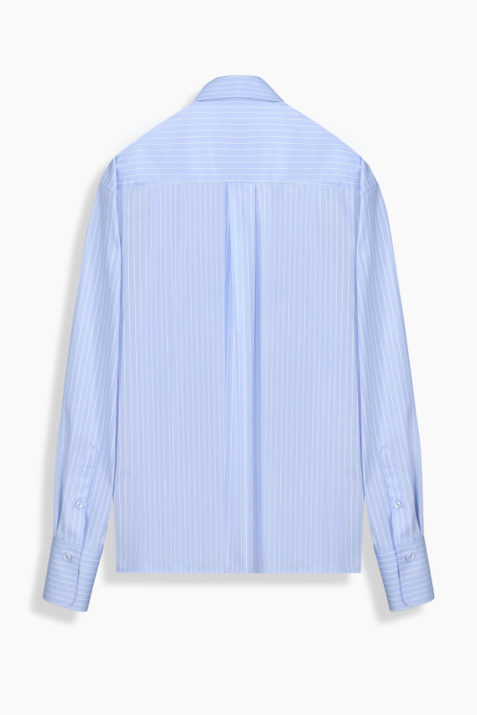 Rosetta Çizgili Taşlı Mavi Gömlek - SARAR WOMAN